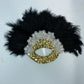 Turkey Feather Fan With Sequins