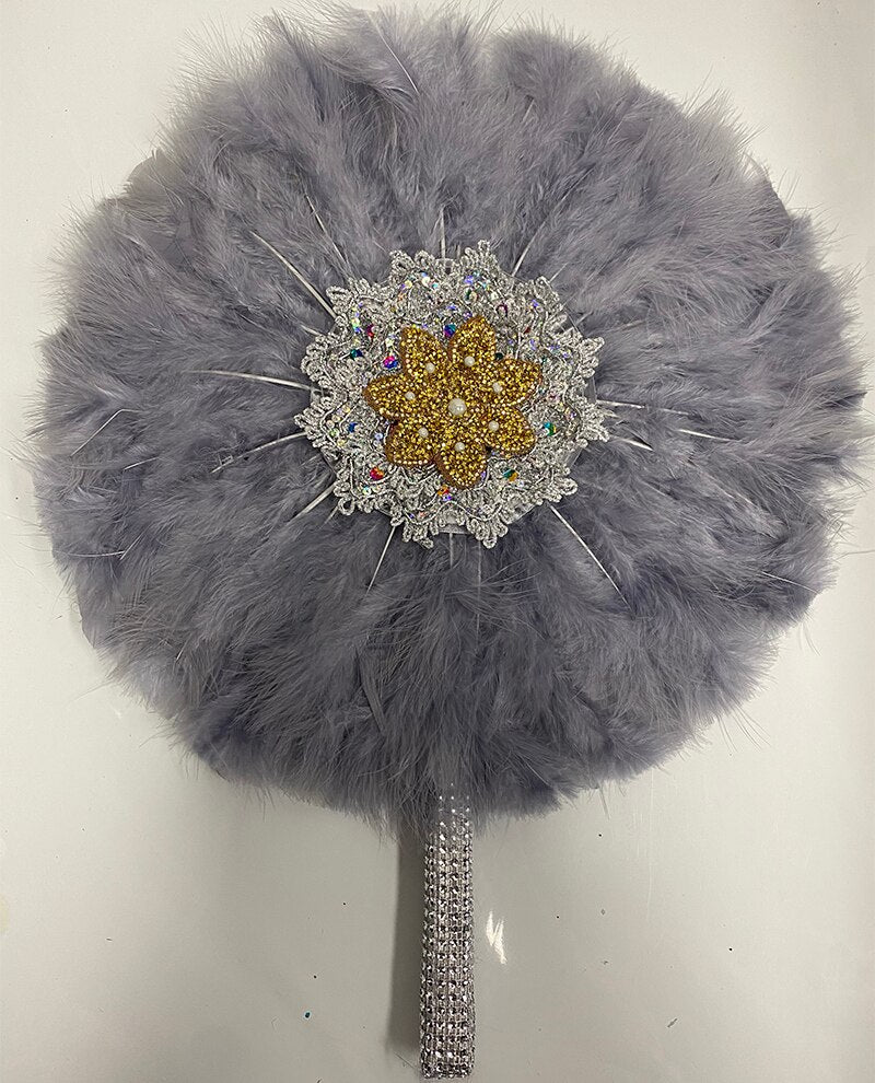 Turkey Feather Hand Fan