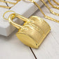 Dubai Gold Plated Jewelry Set Bag Pattern Drop Earrings Necklace Pendant Sets