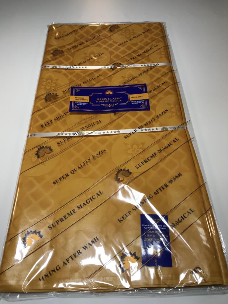 Top Quality Atiku Fabric For Men &Women's Bazin Riche Sewing Washable 5 Yards Nigerian Brocade Tissu African Bazin Riche Fabric