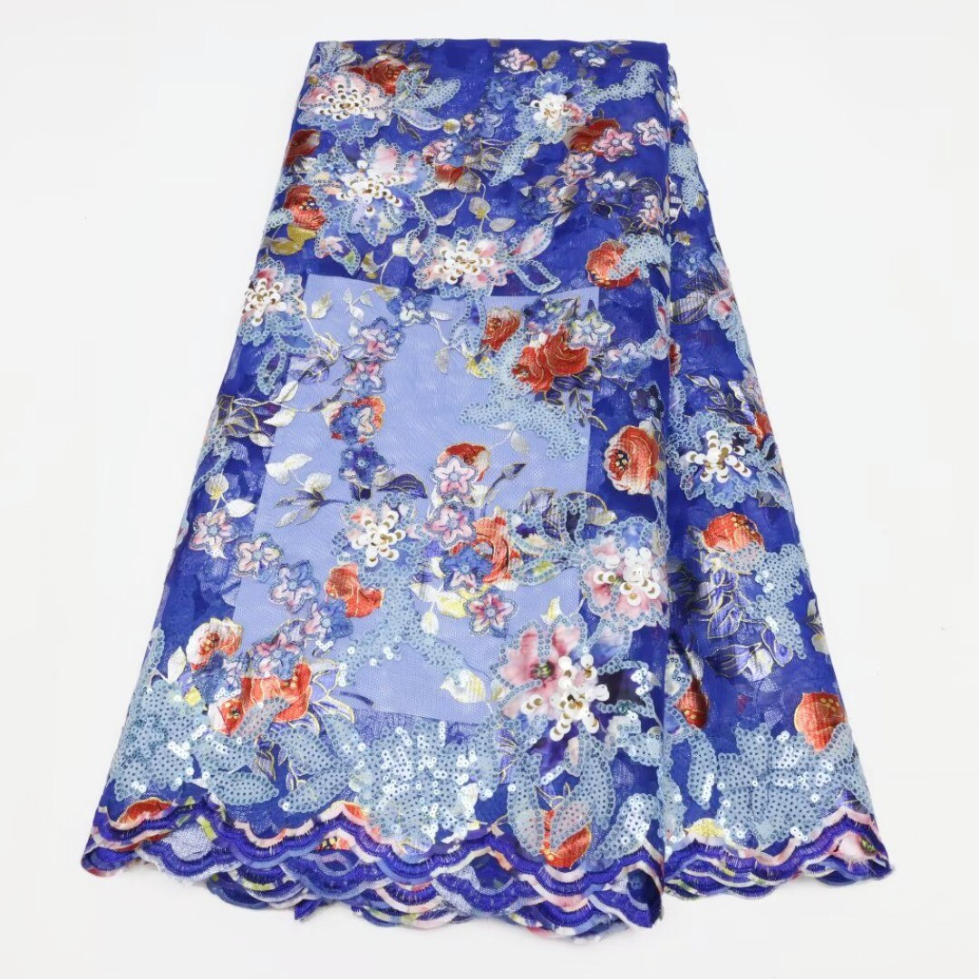 Latest Embroidery African Lace Fabric High Quality Nigerian Women Wedding Asoebi French Tulle Lace For Wedding