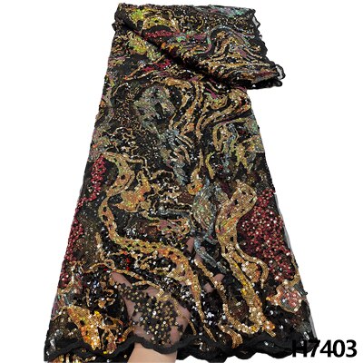 Latest African Lace Fabric Sequins Glitter Tulle Lace Fabric High Quality 2022 Asoebi Lace Fabric Embroidered Lace 5 yards Dress