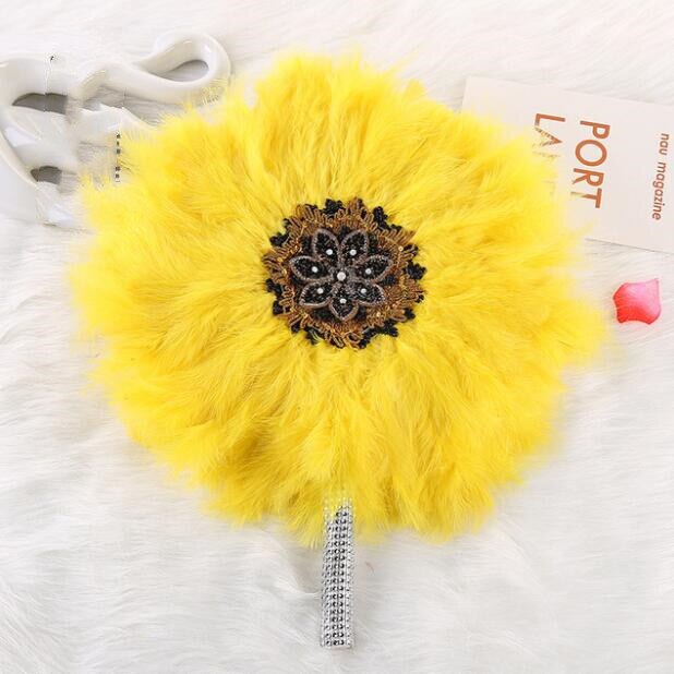 Turkey Feather Hand Fan