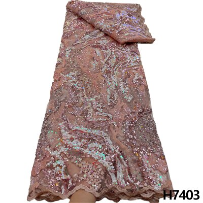 Latest African Lace Fabric Sequins Glitter Tulle Lace Fabric High Quality 2022 Asoebi Lace Fabric Embroidered Lace 5 yards Dress