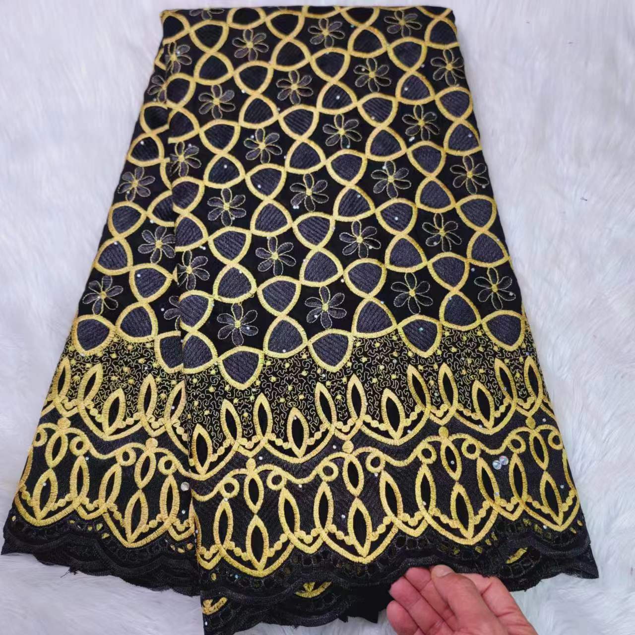 Lace Fabric Rhinestone 5 Yards