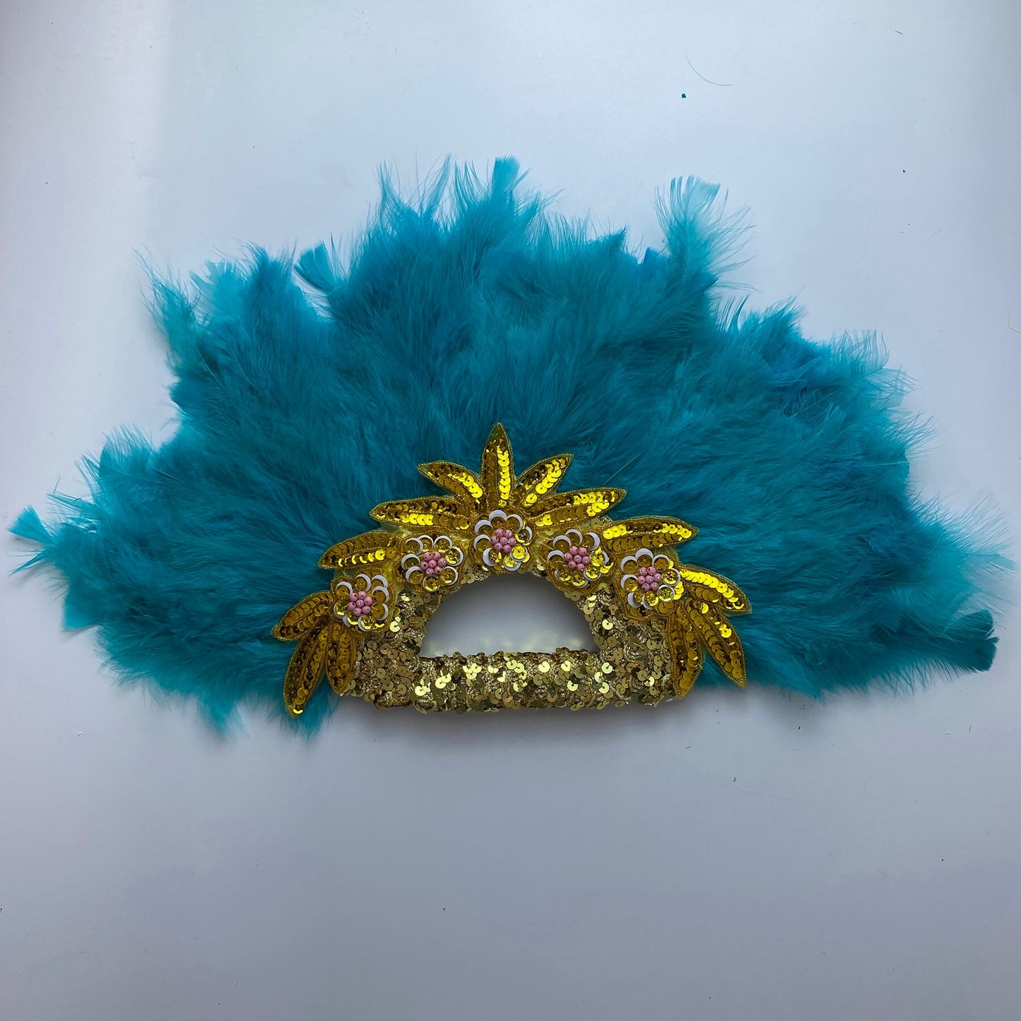 Feather Fan With Stones