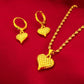 Dubai Gold Color Necklace and Earring Sets