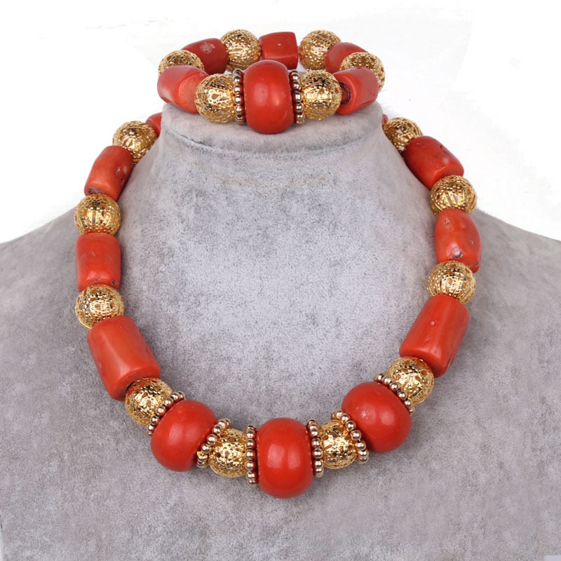 Bridal Beads African Jewellery Set For Wedding