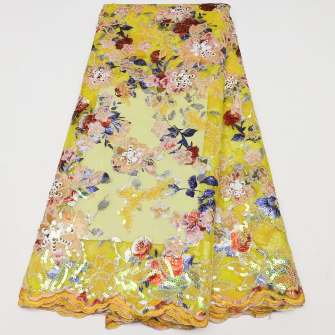 Latest Embroidery African Lace Fabric High Quality Nigerian Women Wedding Asoebi French Tulle Lace For Wedding