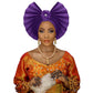 Traditional Headtie For Women Fan Shape Gele/ Turban