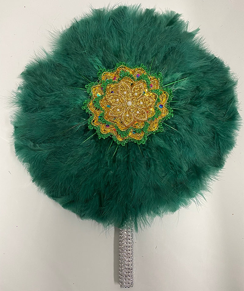 Turkey Feather Hand Fan