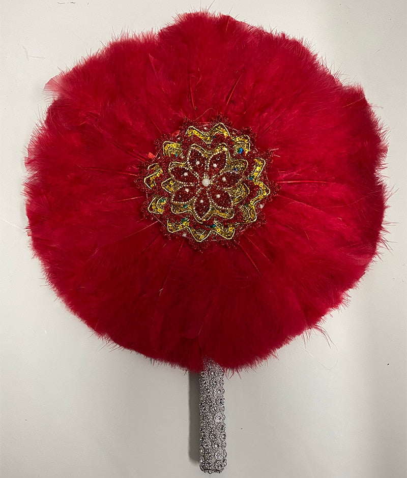 Turkey Feather Hand Fan
