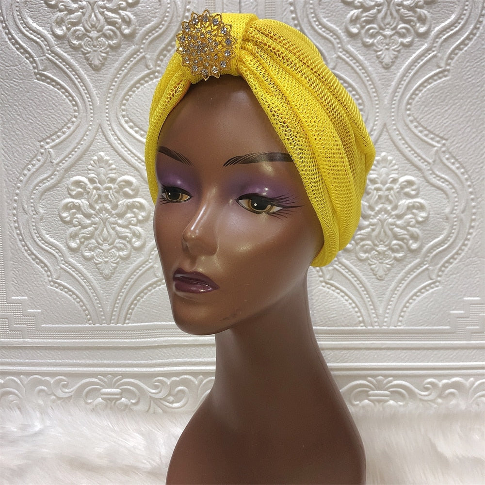 Bonnet Turban with Brooch
