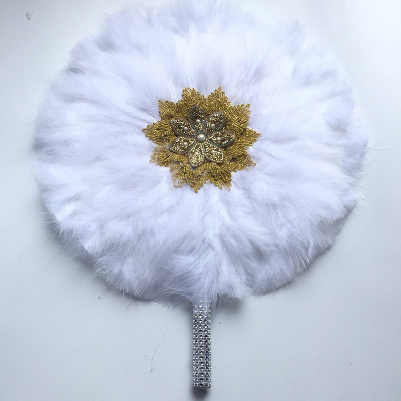 Turkey Feather Hand Fan
