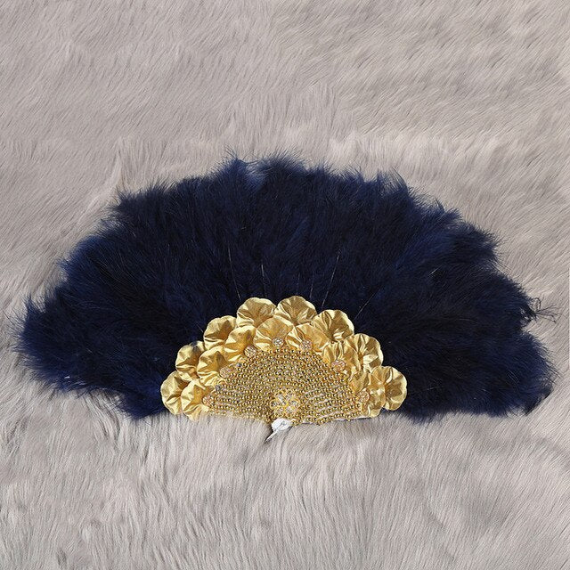 Turkey Feather Hand Fan