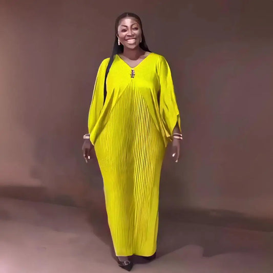uxury kaftan dress for women, elegant resort wear with vibrant prints and flowy fabric
