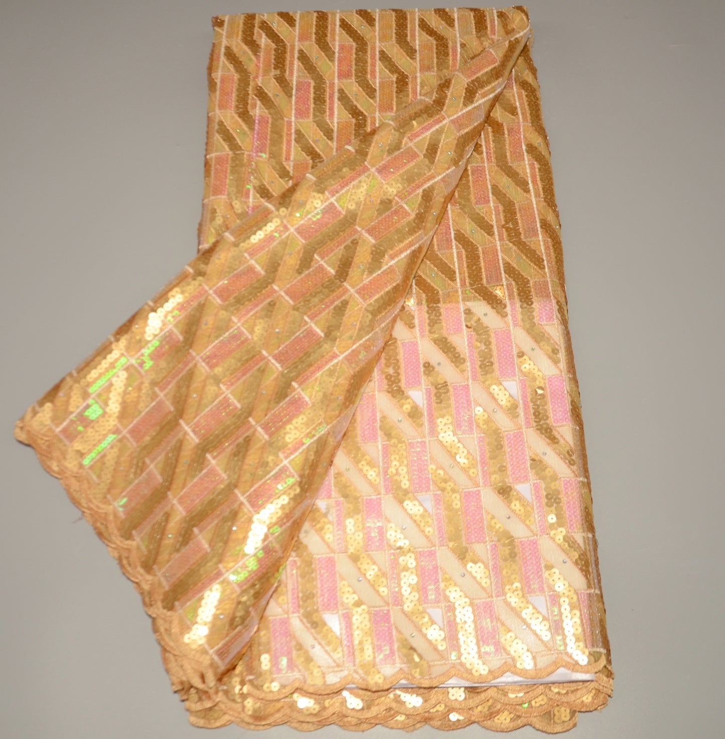5 Yards Organza Sequins Lace Fabric Mesh Lace Fabric French