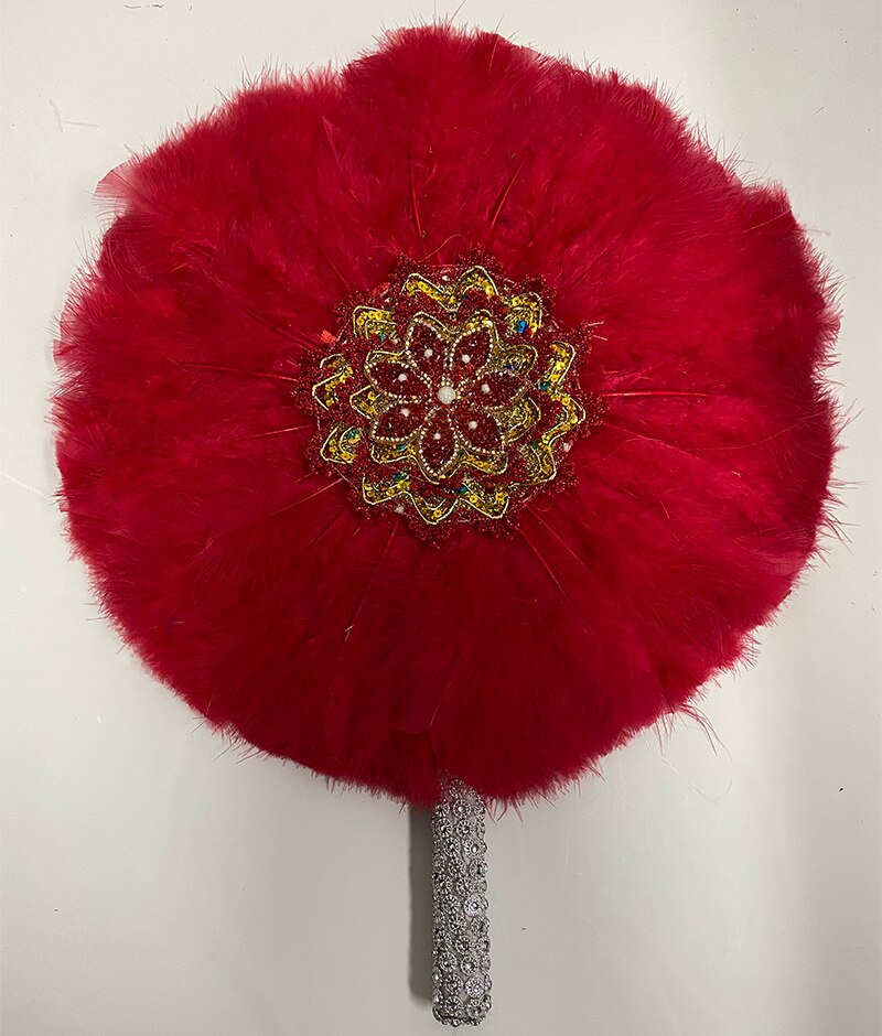 Turkey Feather Hand Fan