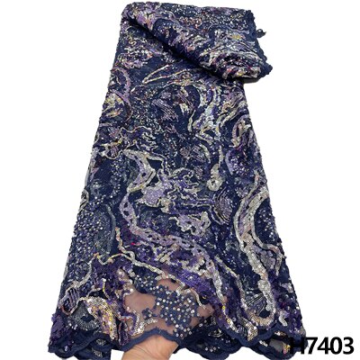 Latest African Lace Fabric Sequins Glitter Tulle Lace Fabric High Quality 2022 Asoebi Lace Fabric Embroidered Lace 5 yards Dress
