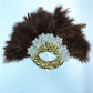 Turkey Feather Fan With Sequins