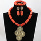 Wonderfu  Birthday Gift Natural Coral Beads Necklace Set African Coral Necklace Jewelry Set Cheap  Beads Free Shipping ABL534