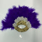 Turkey Feather Fan With Sequins