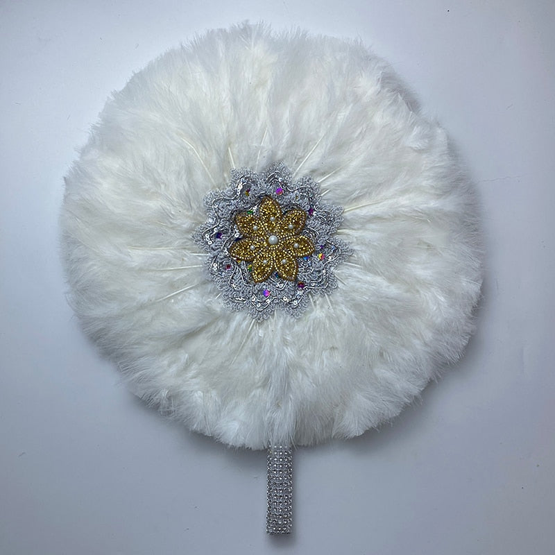 Turkey Feather Hand Fan