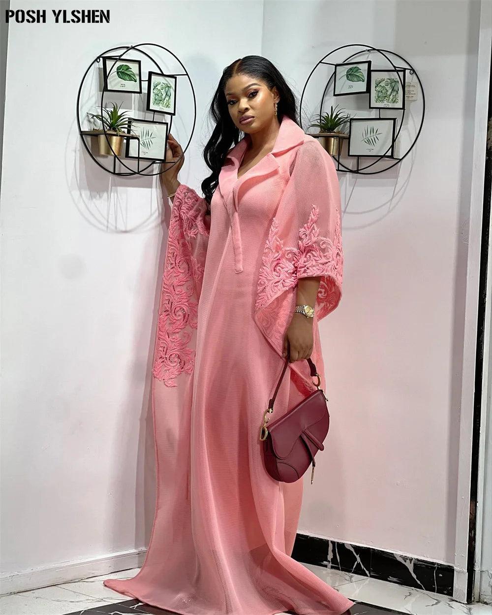 Tropical luxury kaftan dress for women, elegant resort wear with vibrant prints and flowy fabric

