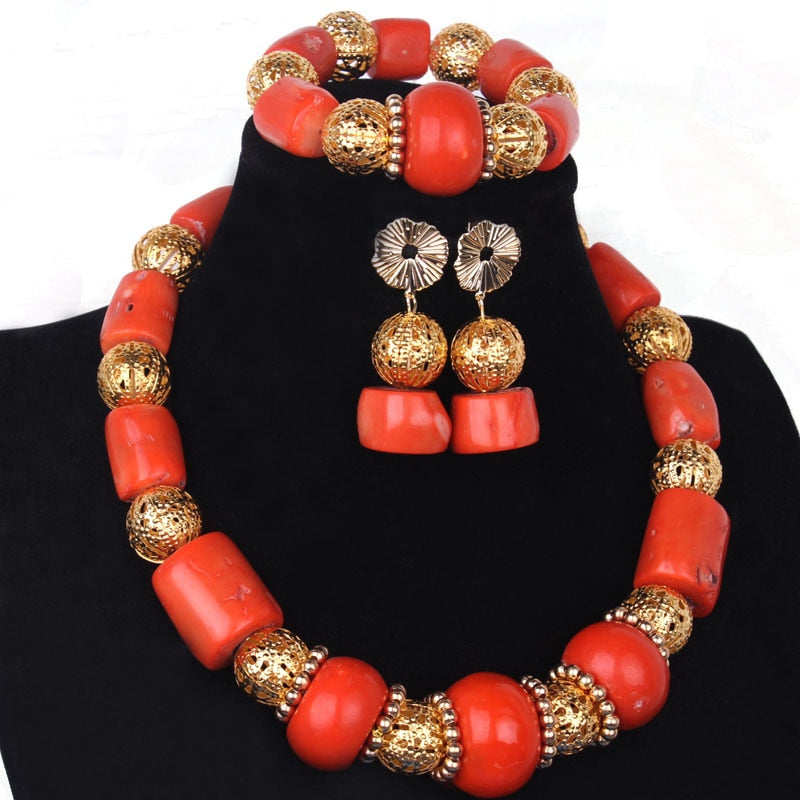 Bridal Beads African Jewellery Set For Wedding