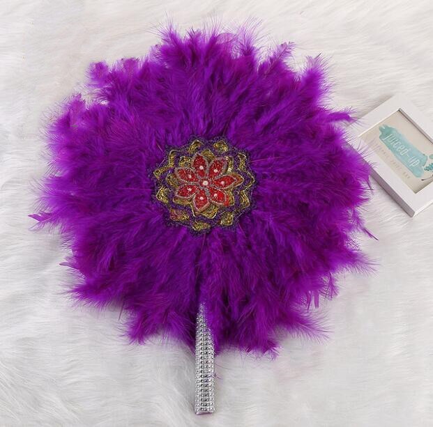 Turkey Feather Hand Fan