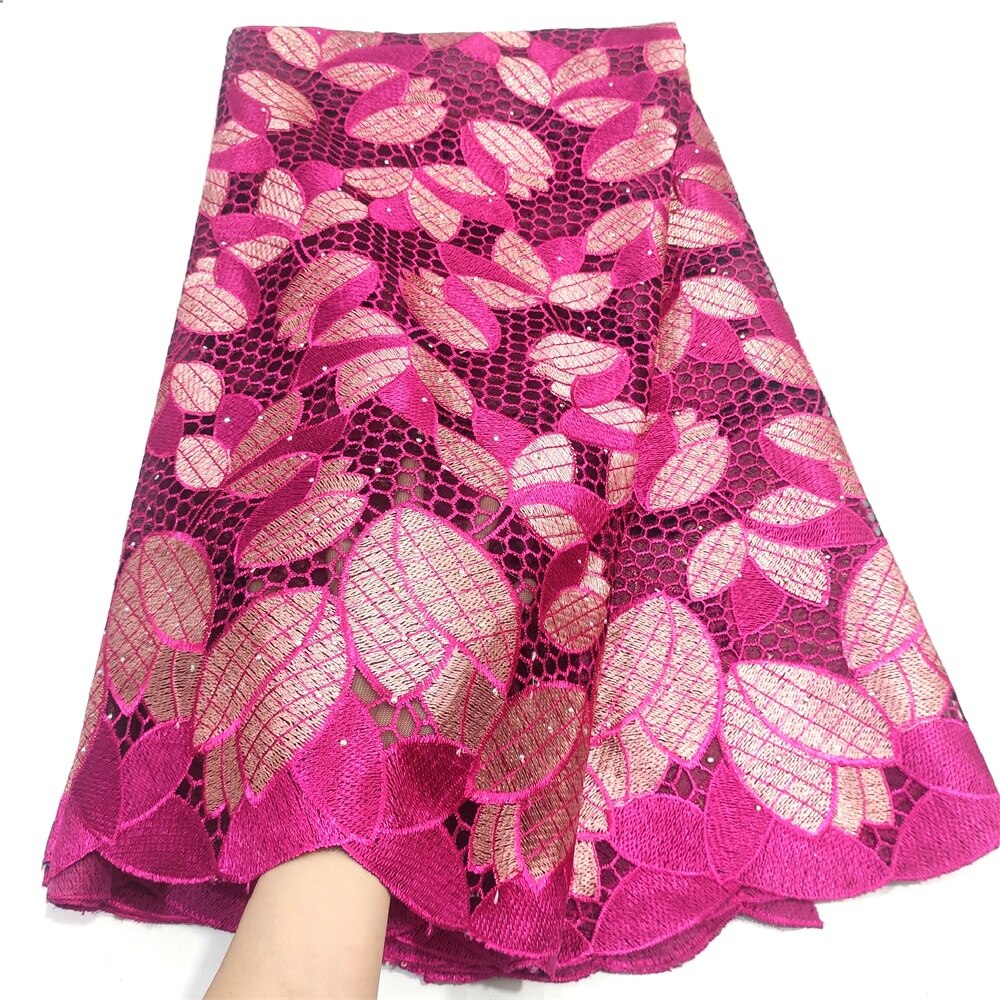Stones African Lace Fabric 5 Yards Yellow High Quality French Tulle Net Lace Material Nigerian Women Asoebi Wedding Fabrics