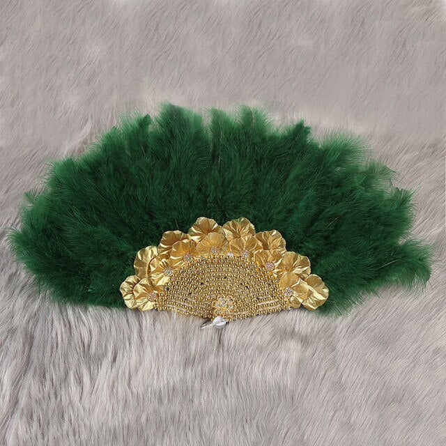 Turkey Feather Hand Fan