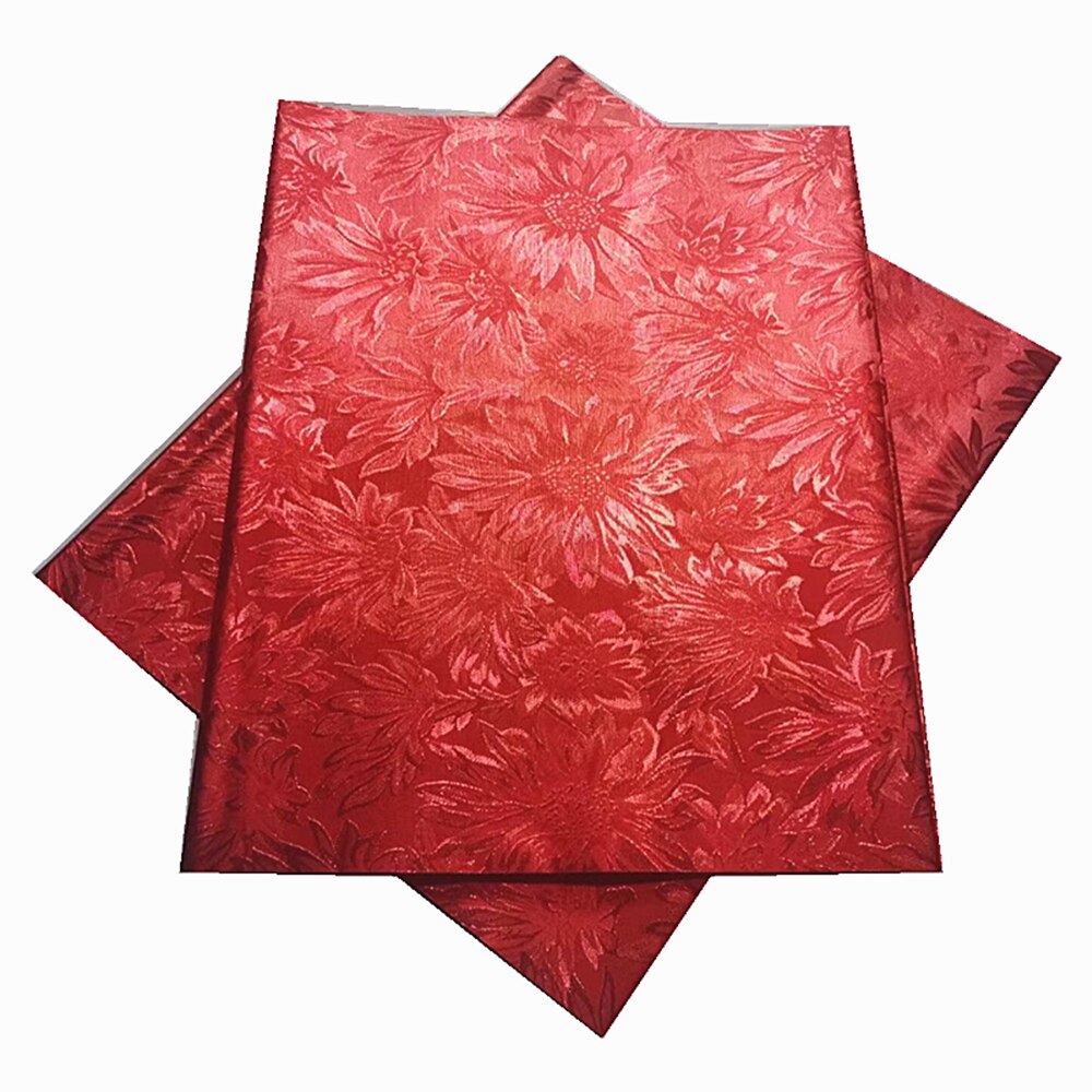 Flower print red gele