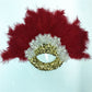 Turkey Feather Fan With Sequins
