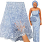 Soft Lace 5 Yards French Tulle Rhinestone Embroidery
