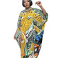 Traditional Print Holiday V-Neck Long Kaftan