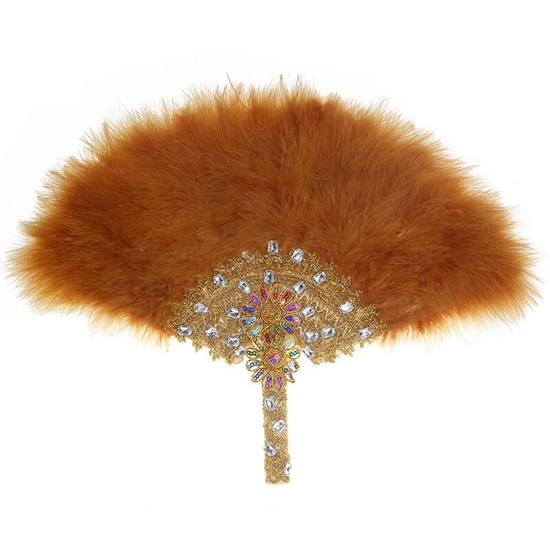 Turkey Feather Hand Fan