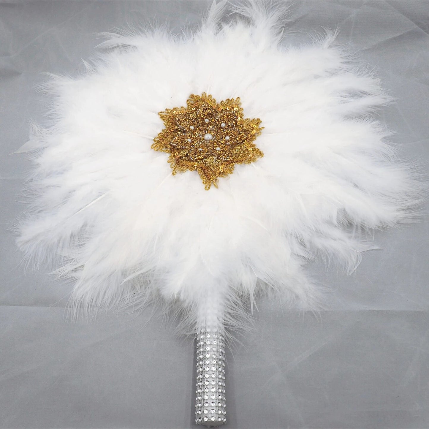 Turkey Feather Hand Fan