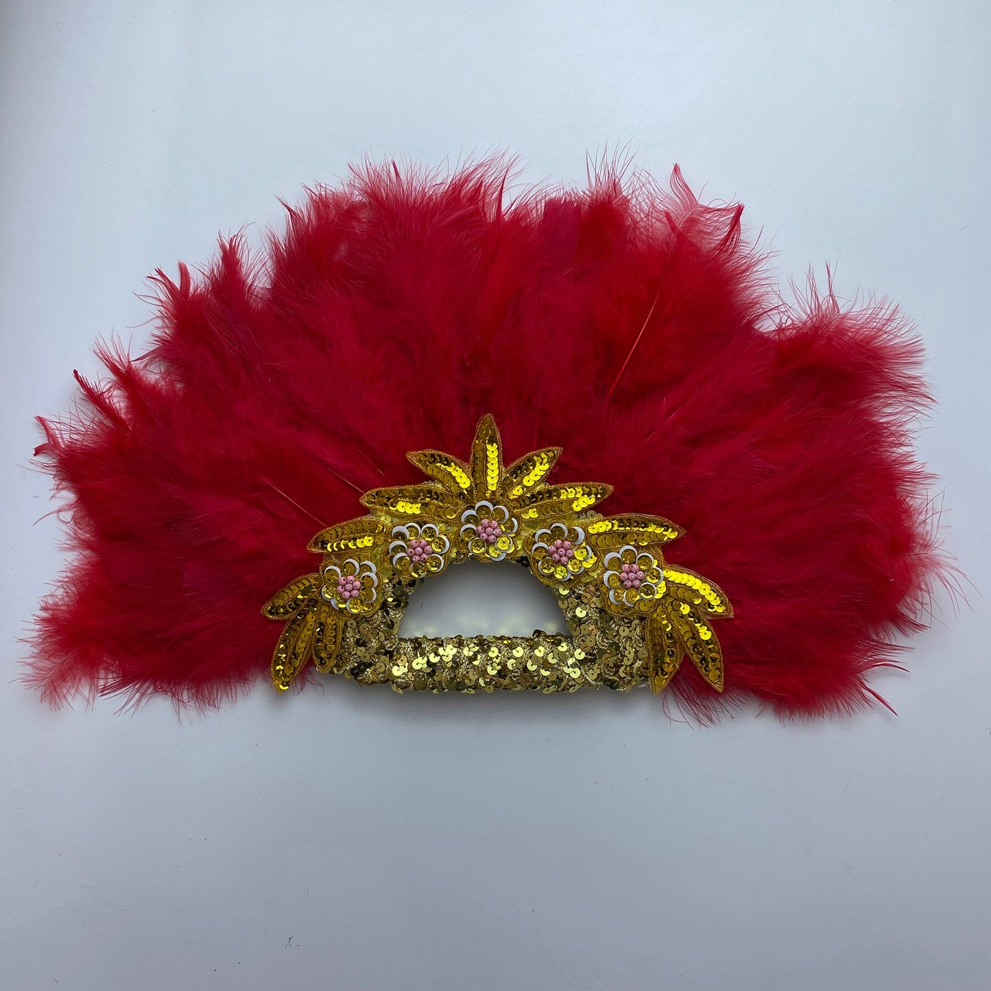 Feather Fan With Stones