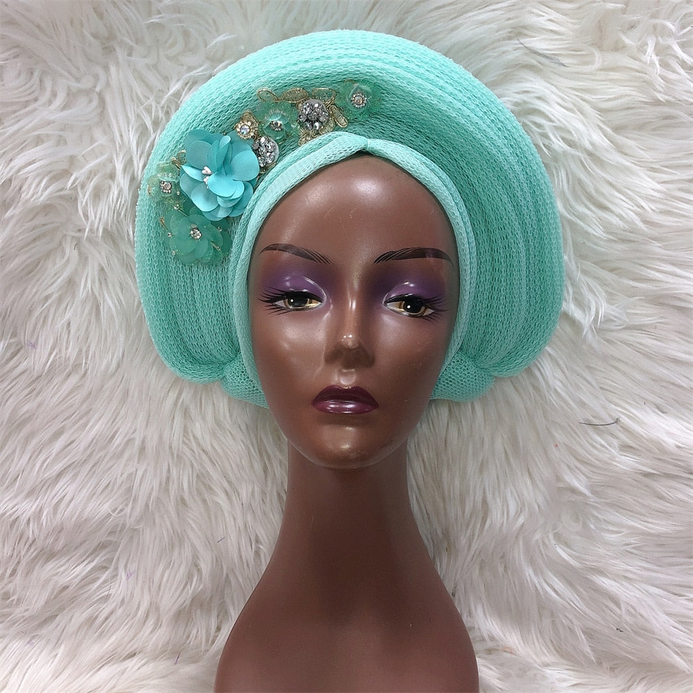 New Turban Cap Big Size Women Turban Cap For African Hats Nigerian Turban Gele best selling auto gele