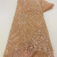 Luxury Beads Sequence African Lace Fabric 5 Yards 2023 High Quality French Tulle Sequins Nigerian Asoebi Wedding Fabrics Sewing