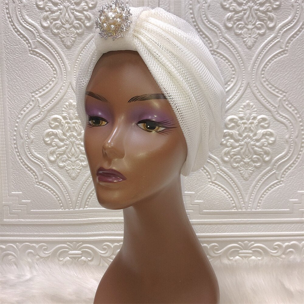 Bonnet Turban with Brooch