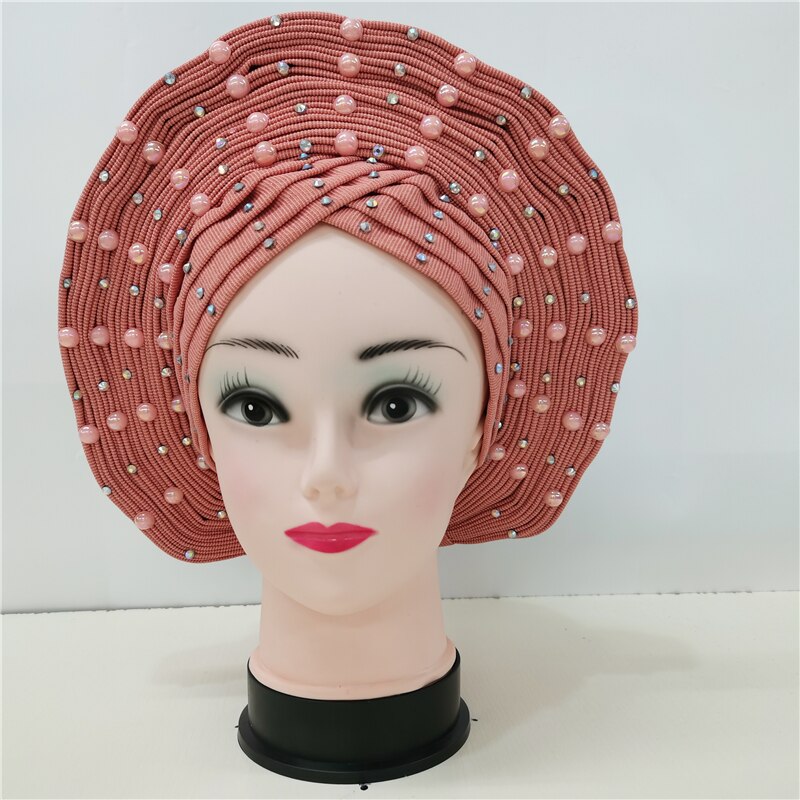 Breathable Sego Beaded Gele