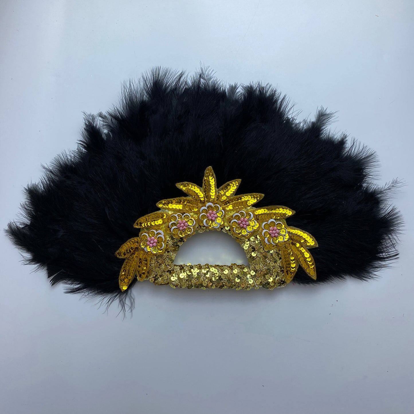 Feather Fan With Stones