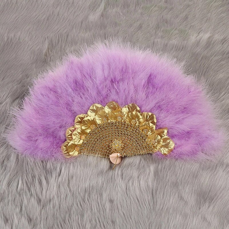 Turkey Feather Hand Fan