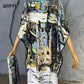 Tropical luxury kaftan dress for women, elegant resort wear with vibrant prints and flowy fabric
