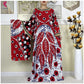 Traditional luxury kaftan dress for women, elegant resort wear with vibrant prints and flowy fabric
