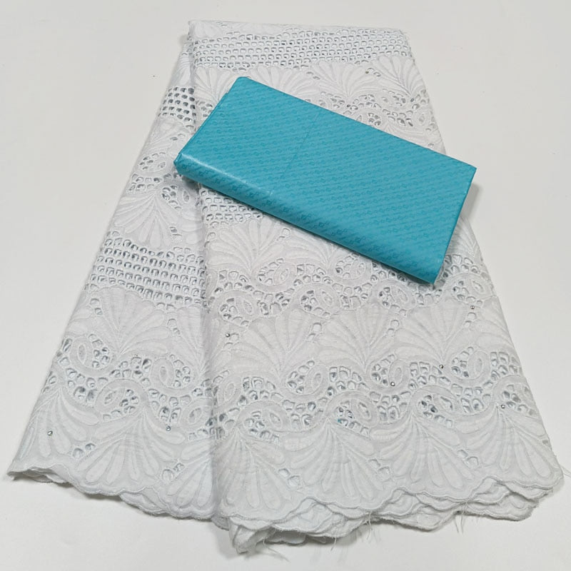 White Lace Swiss Fabric 2.5 Yards