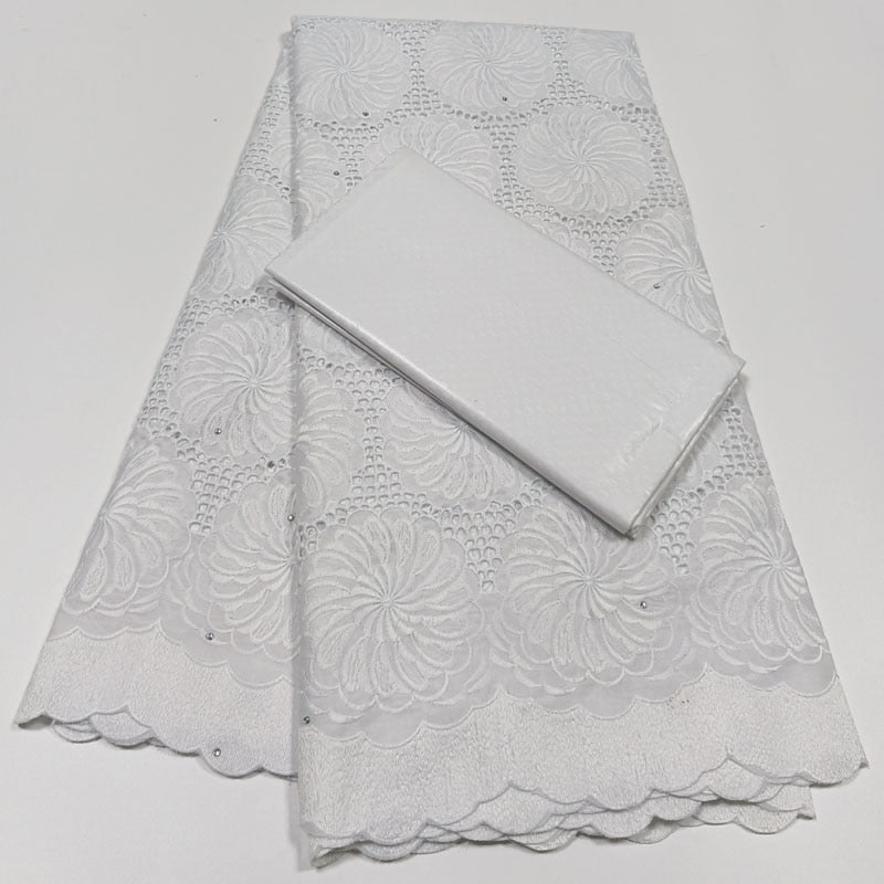 White Lace Swiss Fabric 2.5 Yards