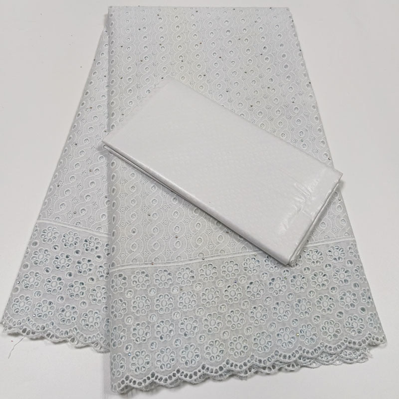 White Lace Swiss Fabric 2.5 Yards